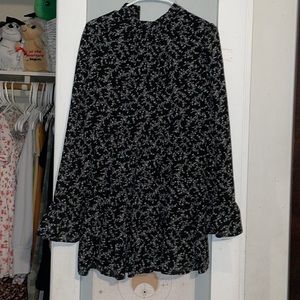 Black floral dress